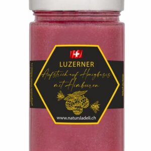 Honig mit Himbeeren